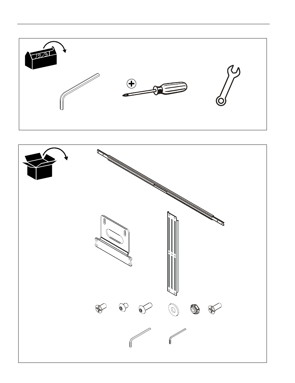 Tools required for installation parts | CHIEF TA300 User Manual | Page 4 / 8
