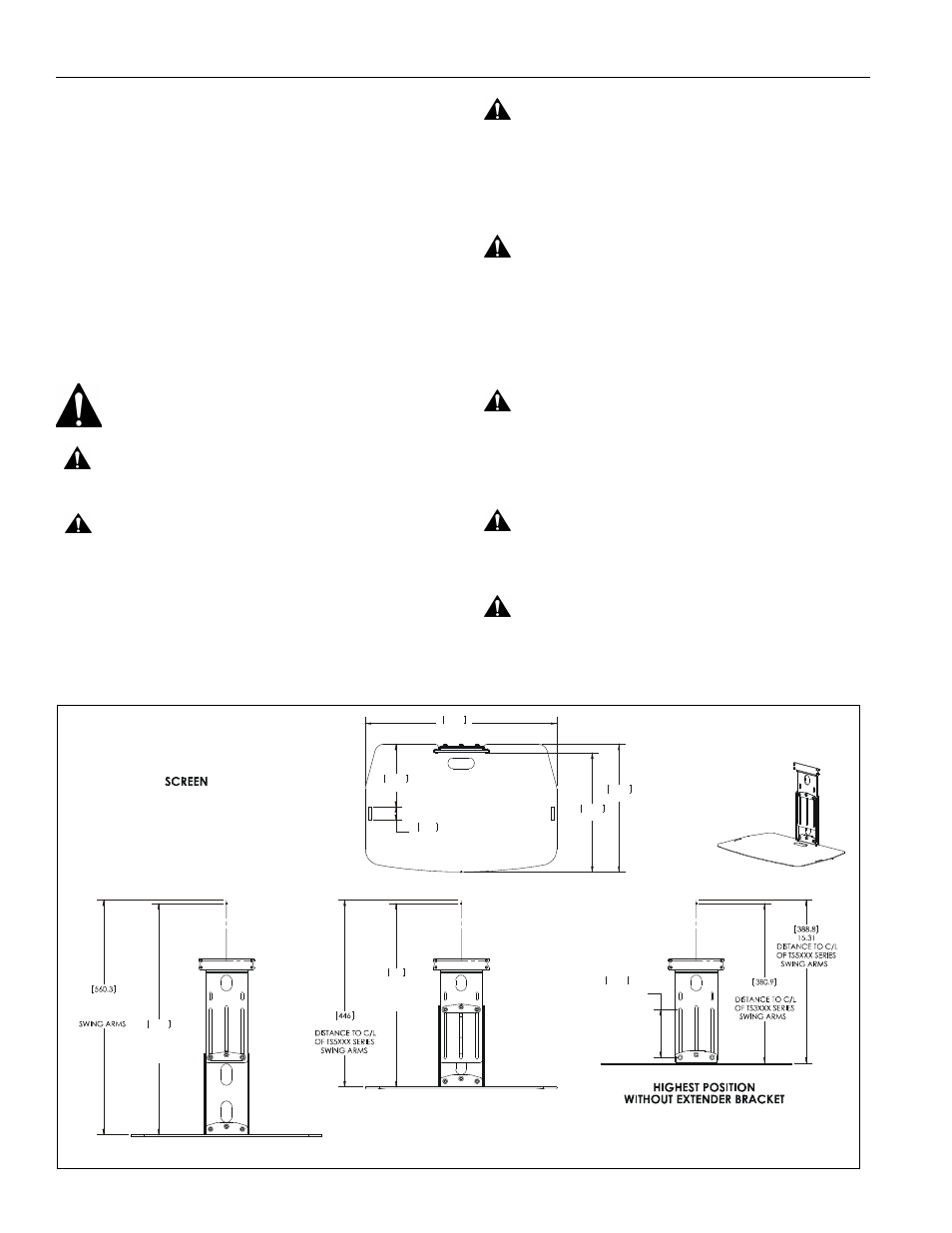 Disclaimer, Important safety instructions, Save these instructions-- dimensions | Ta100, Warning, Caution | CHIEF TA250 User Manual | Page 2 / 12
