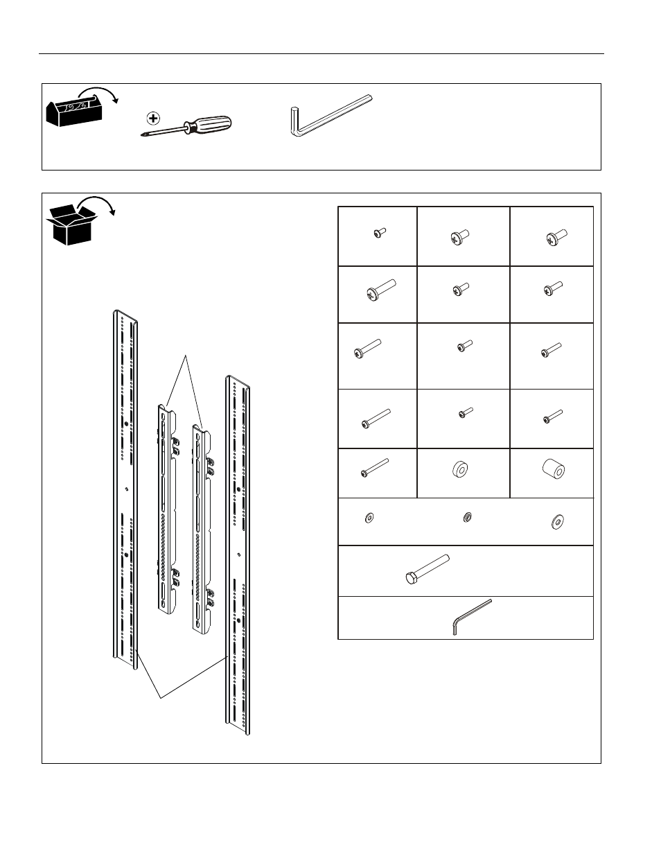 Tools required for installation parts | CHIEF PSBU User Manual | Page 4 / 8
