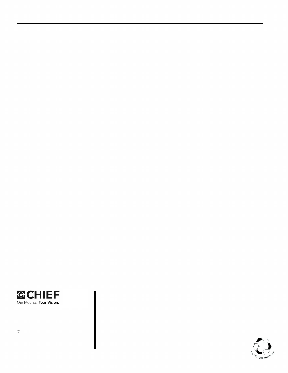 CHIEF PACLR2 User Manual | Page 12 / 12