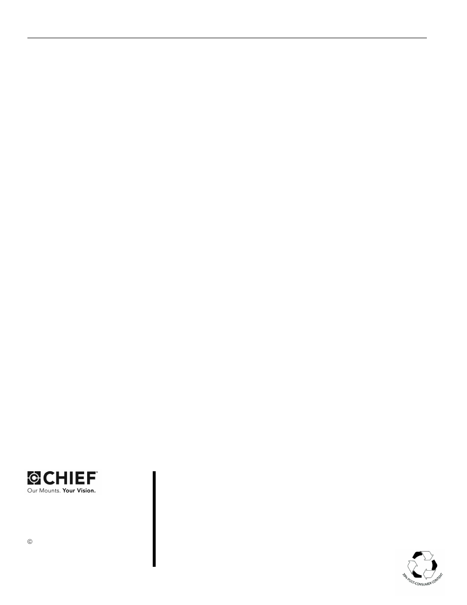 CHIEF PACLR1 User Manual | Page 12 / 12