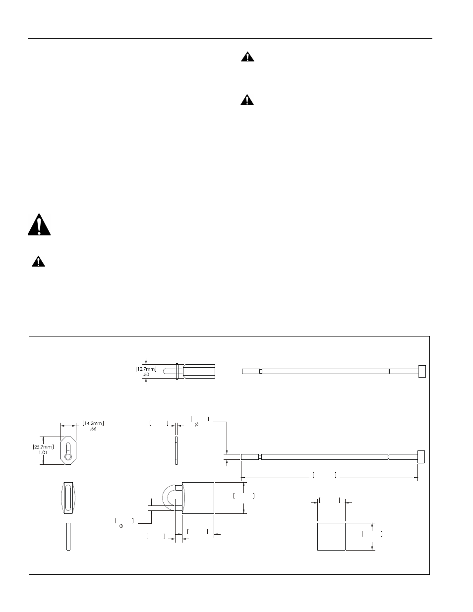 Disclaimer, Important warnings and cautions, Dimensions | Pac-lk1 installation instructions 2 | CHIEF PACLK1 User Manual | Page 2 / 4