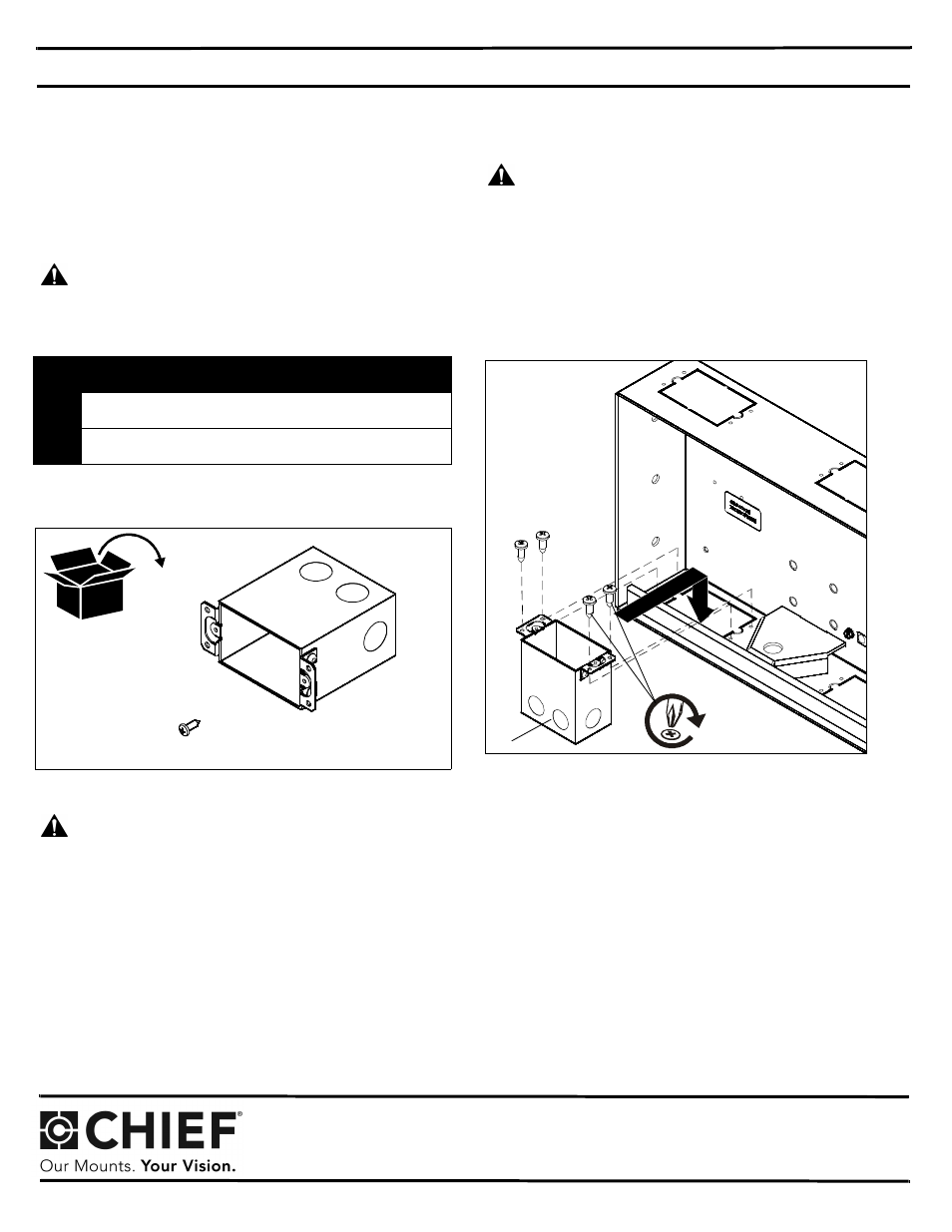 CHIEF PACGB1 User Manual | 1 page