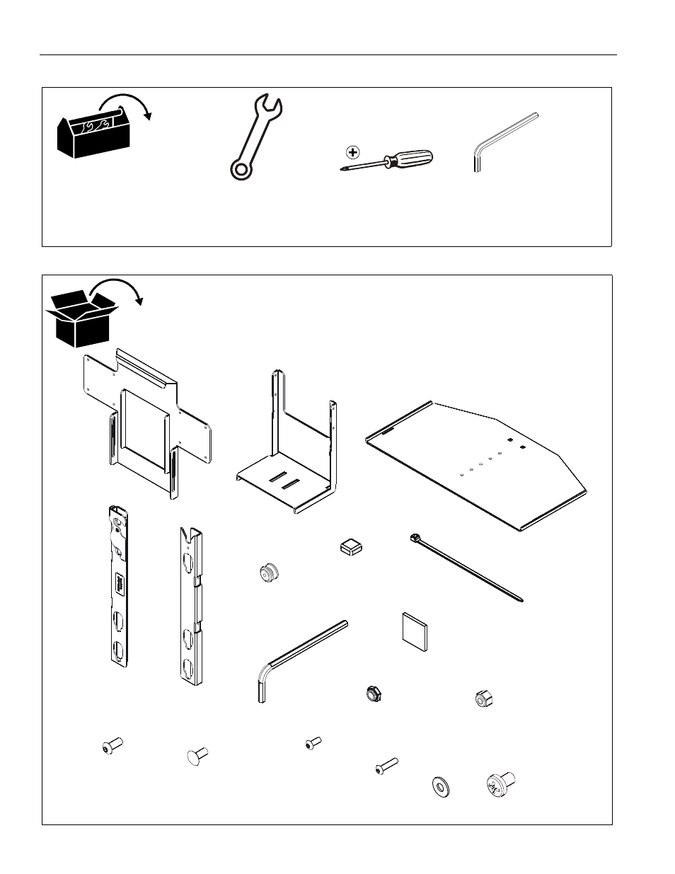 Tools required for installation parts | CHIEF PACCS1 User Manual | Page 4 / 8