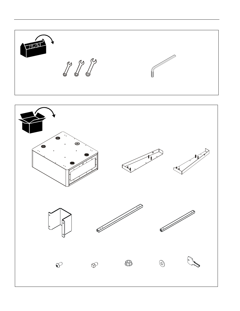 Tools required for installation parts | CHIEF PAC735 User Manual | Page 4 / 8