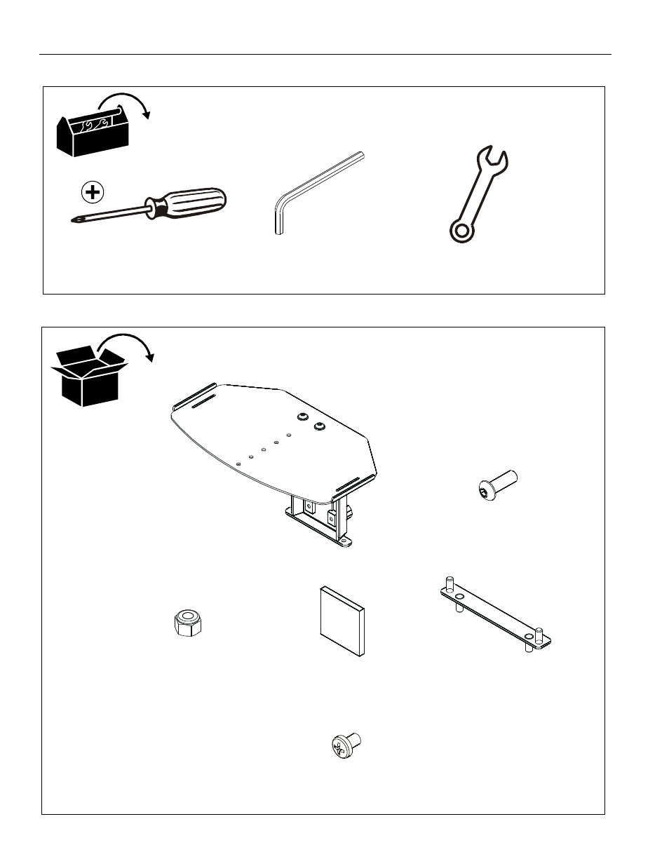 Tools required for installation parts | CHIEF PAC716 User Manual | Page 4 / 8