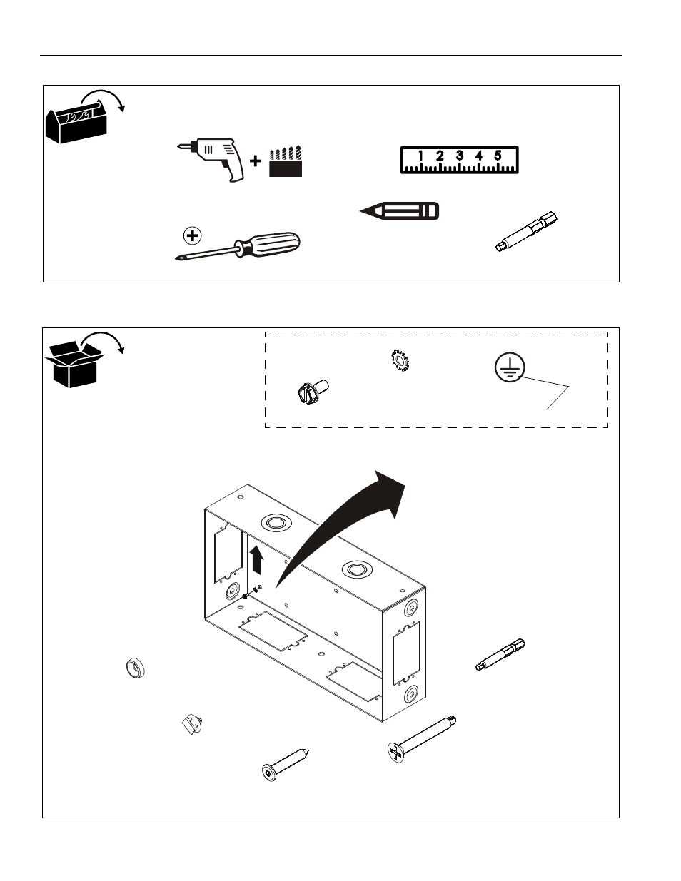 Tools required for installation parts | CHIEF PAC522 User Manual | Page 4 / 8