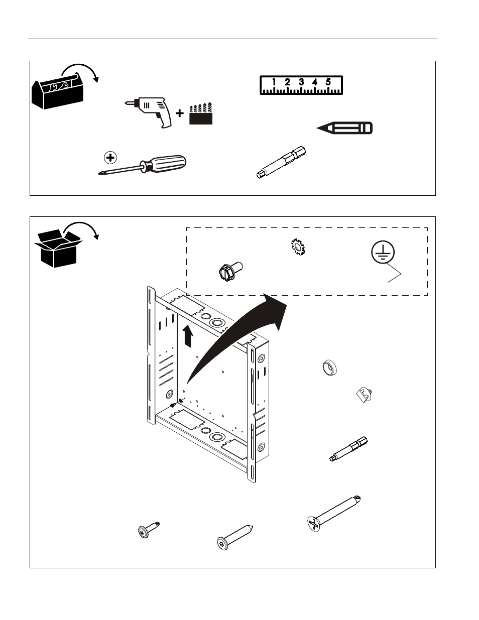 Tools required for installation parts | CHIEF PAC511 User Manual | Page 4 / 8