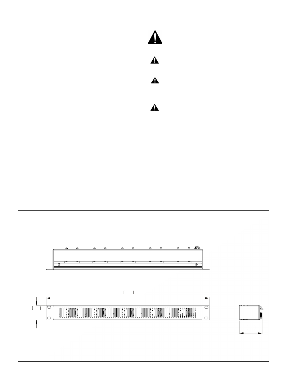 Disclaimer, Important warnings and cautions, Dimensions | CHIEF NAF15BA User Manual | Page 2 / 4