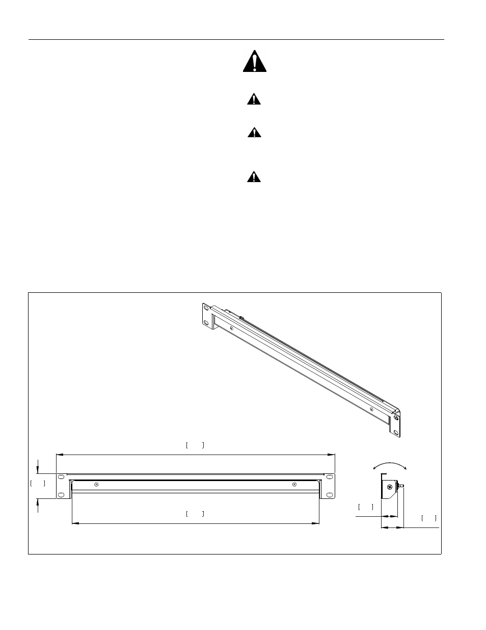 Disclaimer, Important warnings and cautions, Dimensions | CHIEF NALRBW User Manual | Page 2 / 4