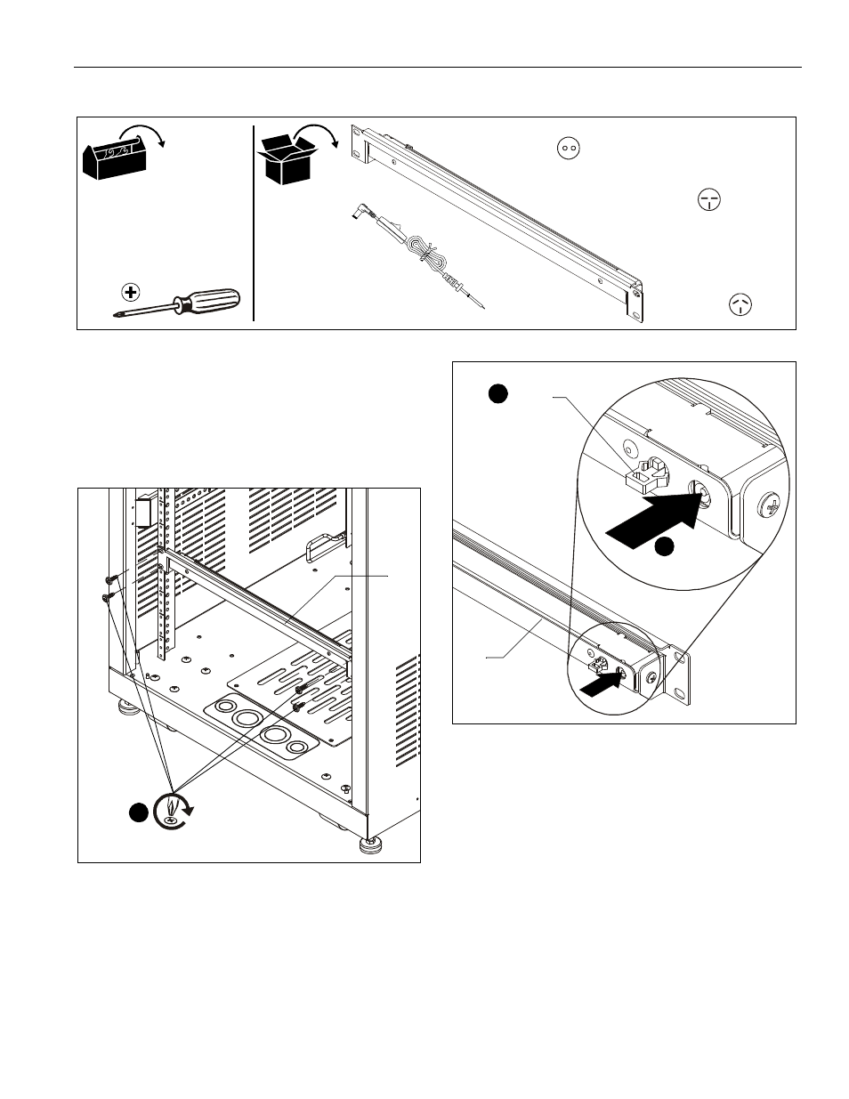 Tools / hardware / parts assembly and installation | CHIEF NALRBW User Manual | Page 3 / 4