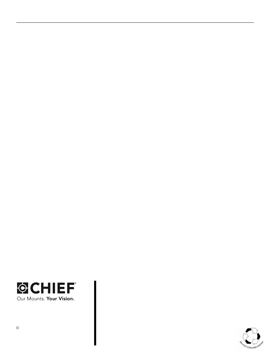 CHIEF NAPDV_SERIES User Manual | Page 12 / 12