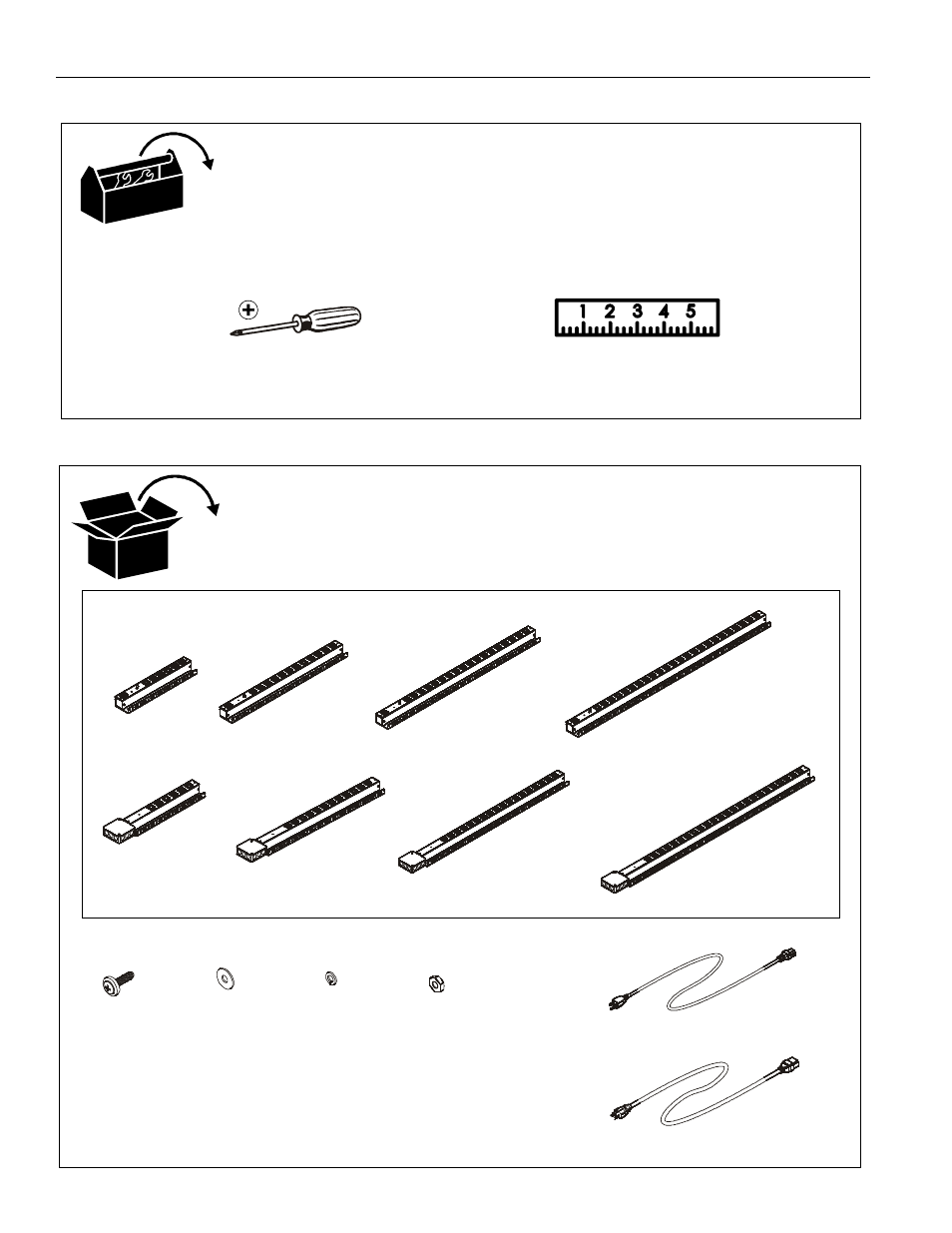 Tools required for installation parts | CHIEF NAPDV_SERIES User Manual | Page 6 / 12