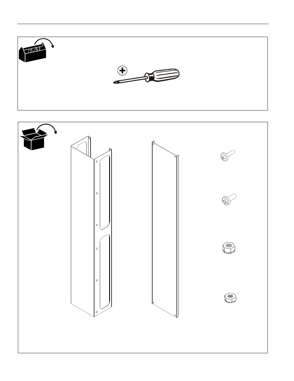 Tools required for installation parts | CHIEF RCM User Manual | Page 4 / 8