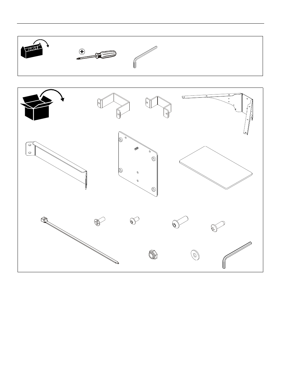 Tools required for installation parts | CHIEF QMP1T User Manual | Page 4 / 8