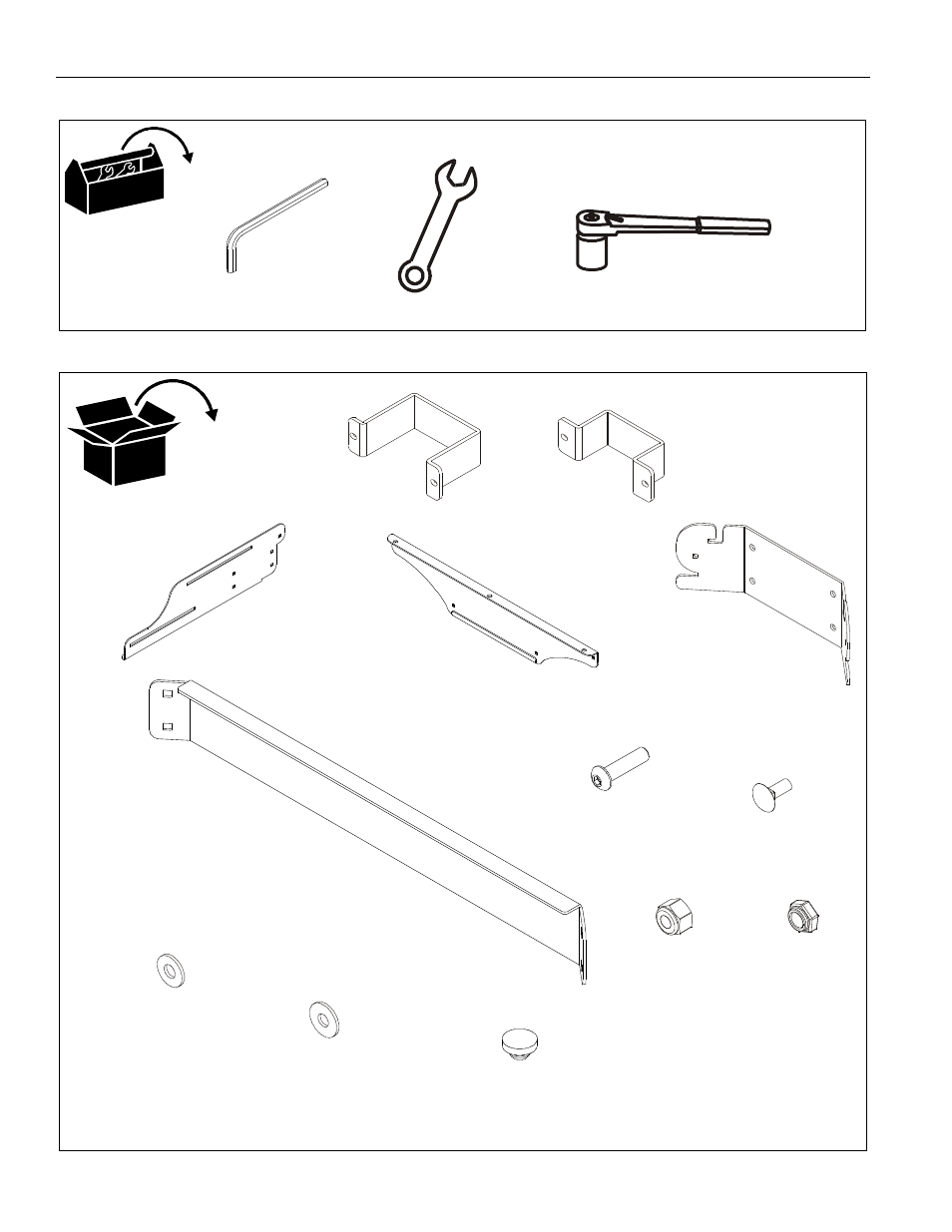 Tools required for installation parts | CHIEF QMP1MK User Manual | Page 4 / 8