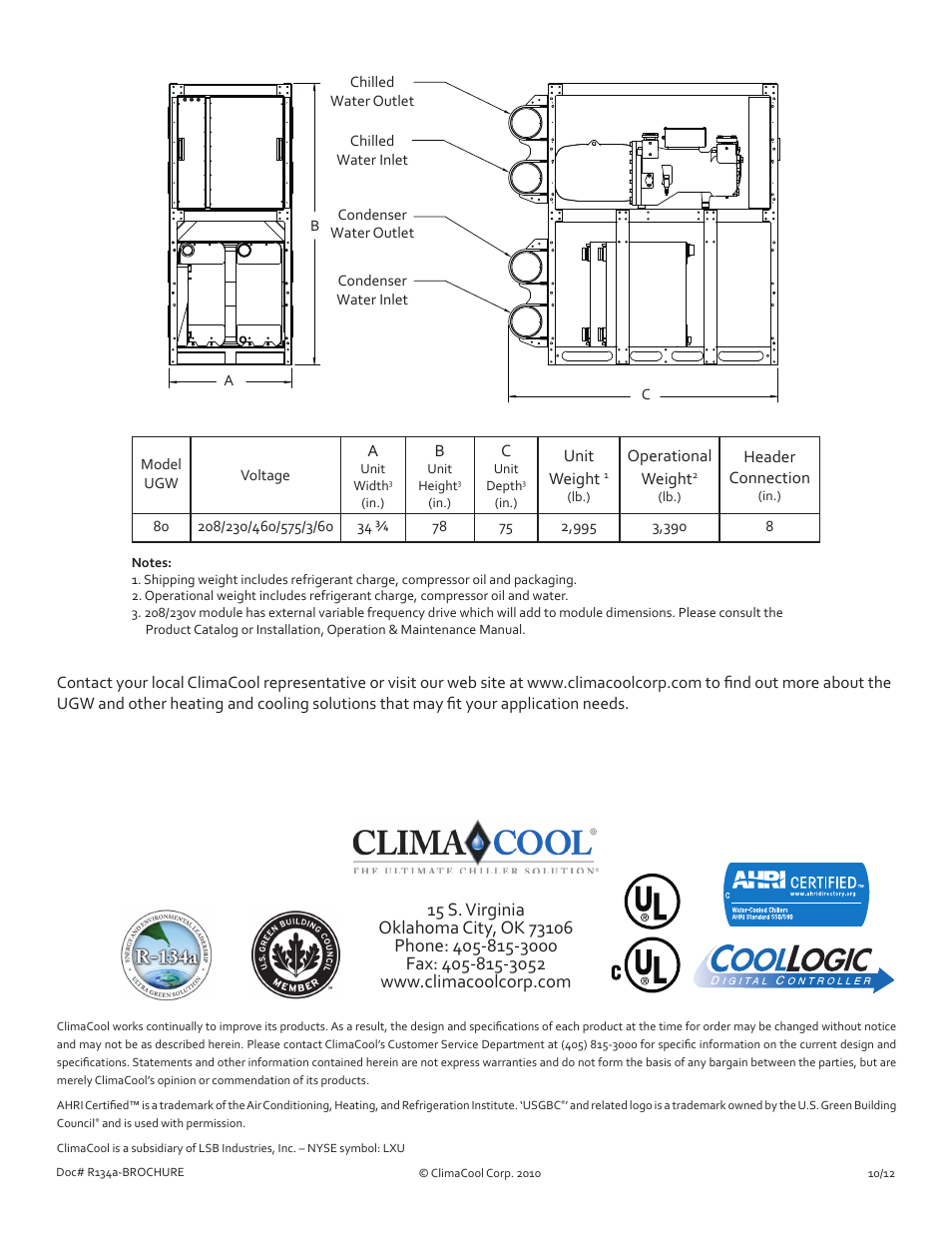 ClimaCool UGW Optimized Quiet Screw User Manual | Page 4 / 4
