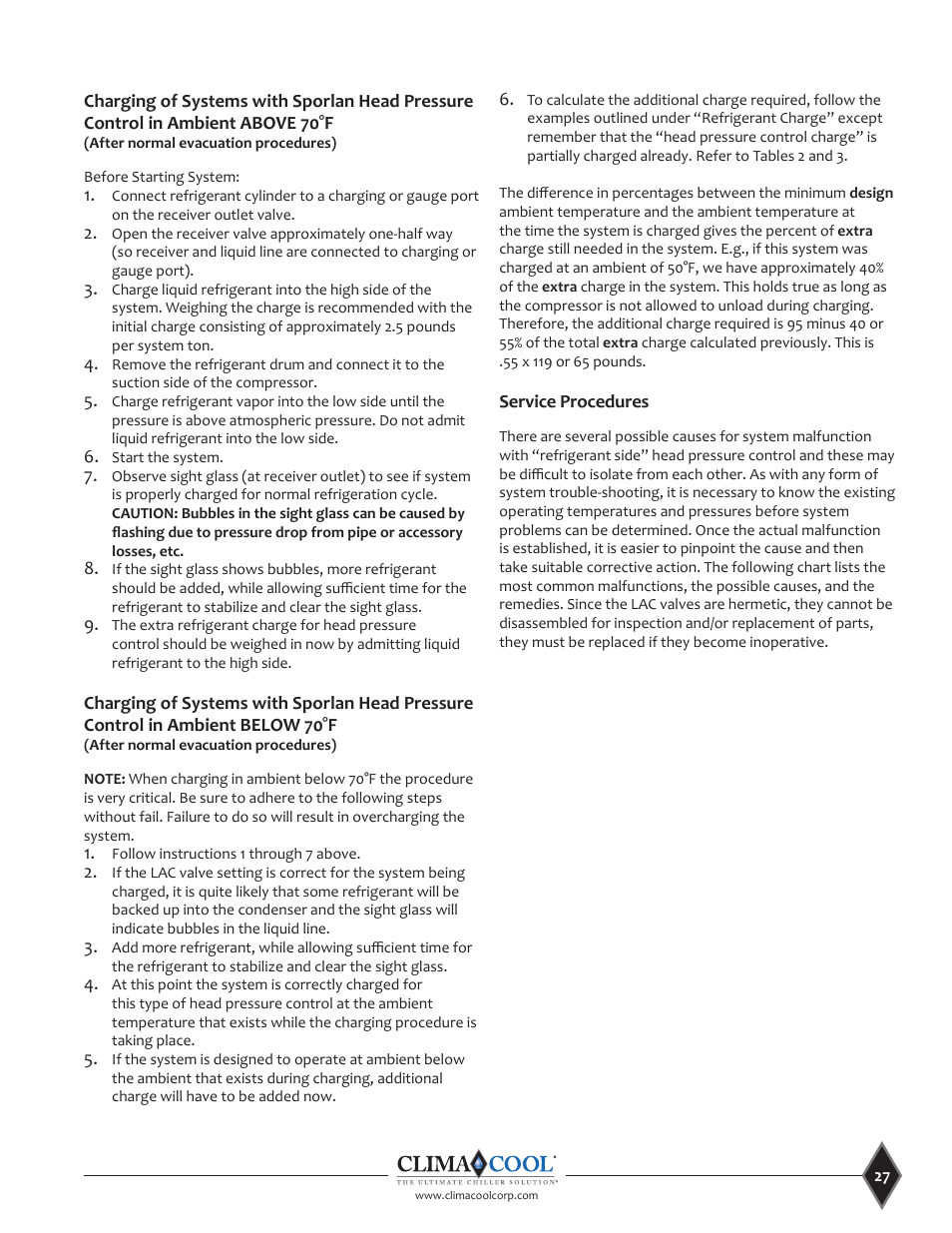 ClimaCool UCR 30, 50 and 70 tons Manual User Manual | Page 27 / 69