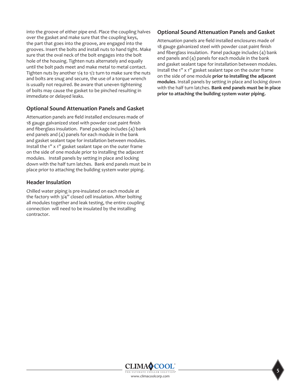 ClimaCool UCR 30, 50 and 70 tons Manual User Manual | Page 5 / 69