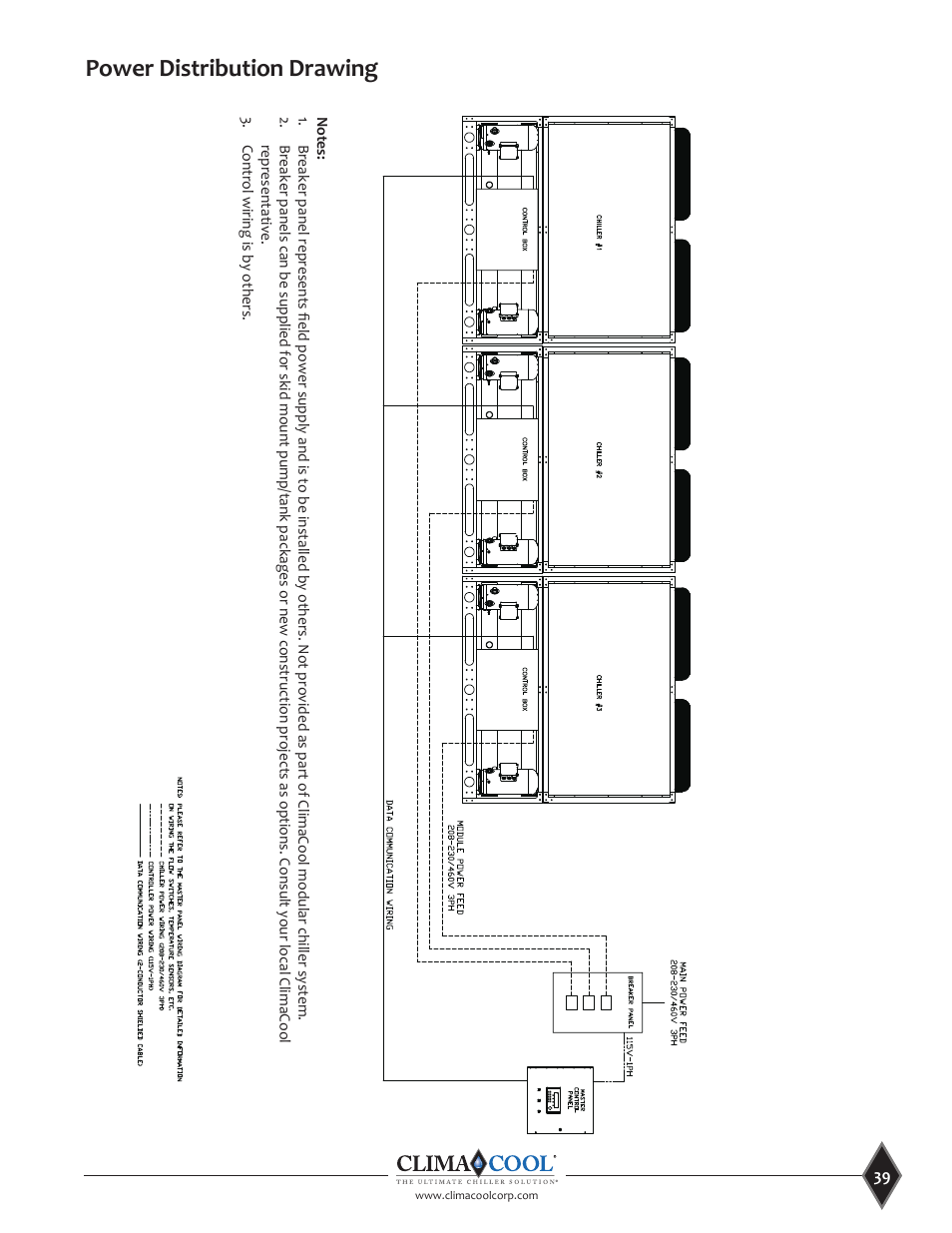 Power distribution drawing | ClimaCool UCA Manual User Manual | Page 39 / 46