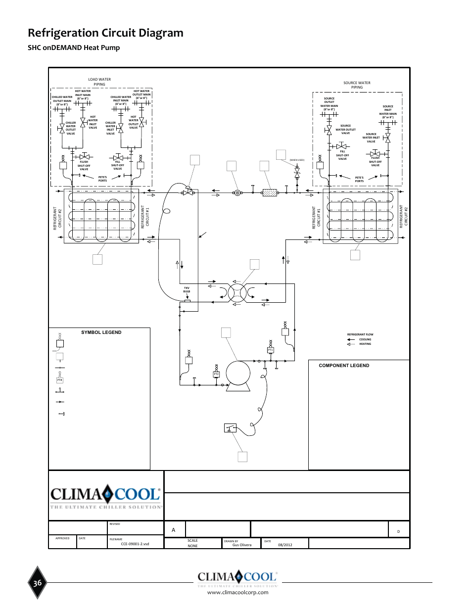 Refrigeration circuit diagram, Shc ondemand, Title | ClimaCool SHC onDEMAND 30, 50, 70, 85 Manual User Manual | Page 38 / 64
