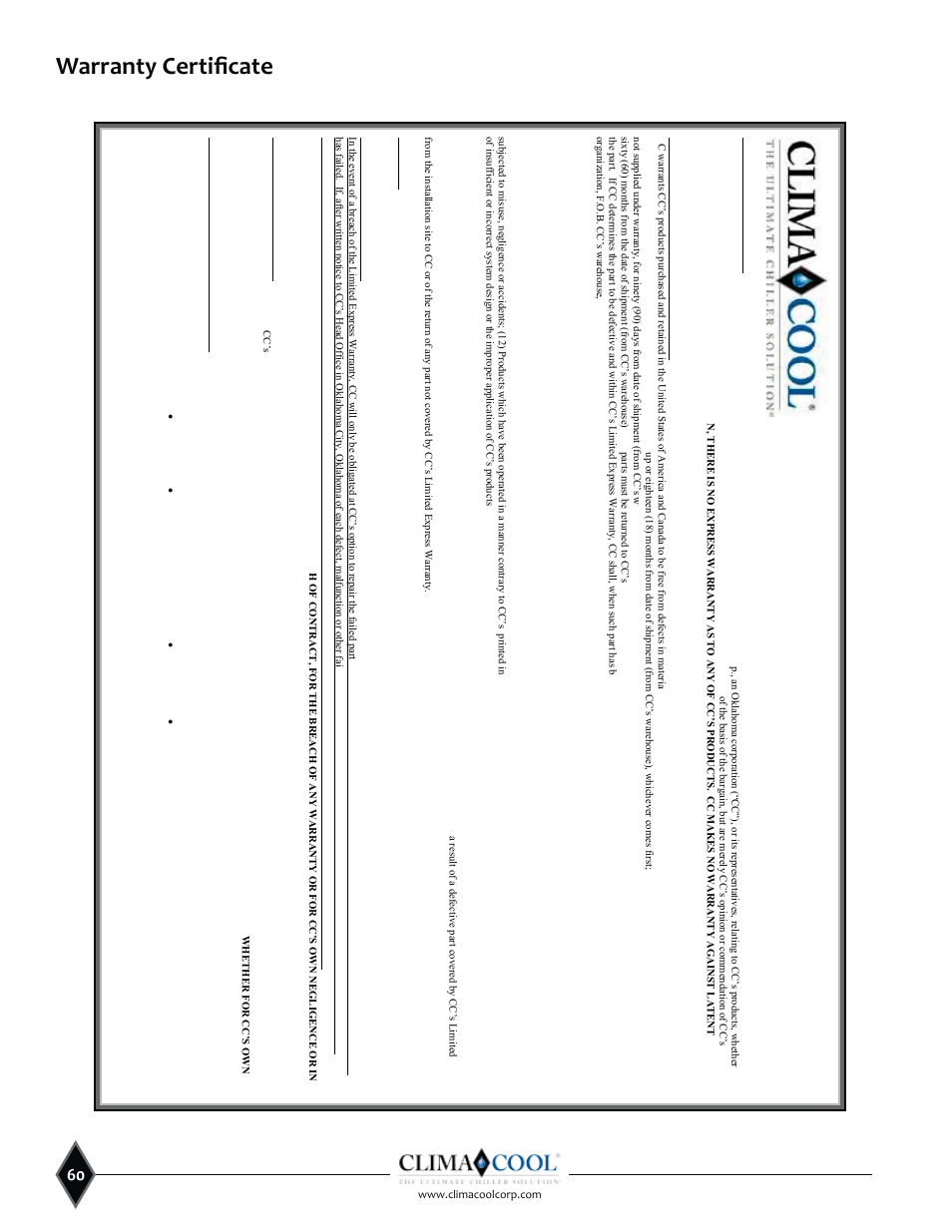 ClimaCool SHC onDEMAND 30, 50, 70, 85 Manual User Manual | Page 62 / 64