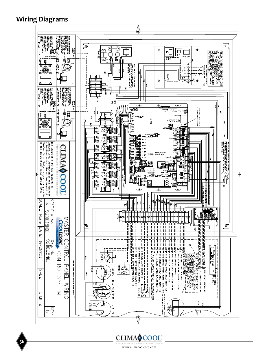 Wiring diagrams | ClimaCool UCW_H 30, 50, 70, 85 User Manual | Page 58 / 63
