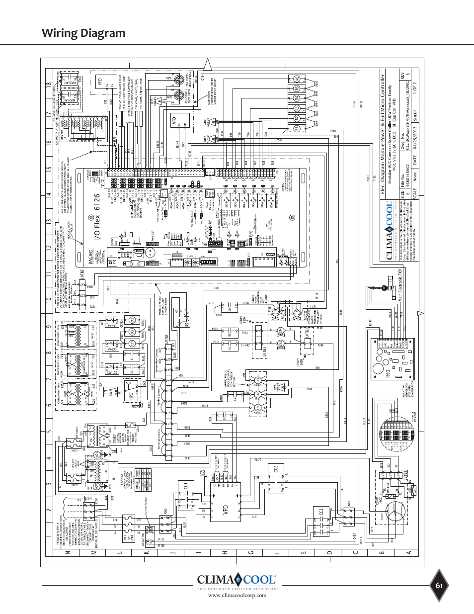 Wiring diagram | ClimaCool UGW Manual User Manual | Page 63 / 68