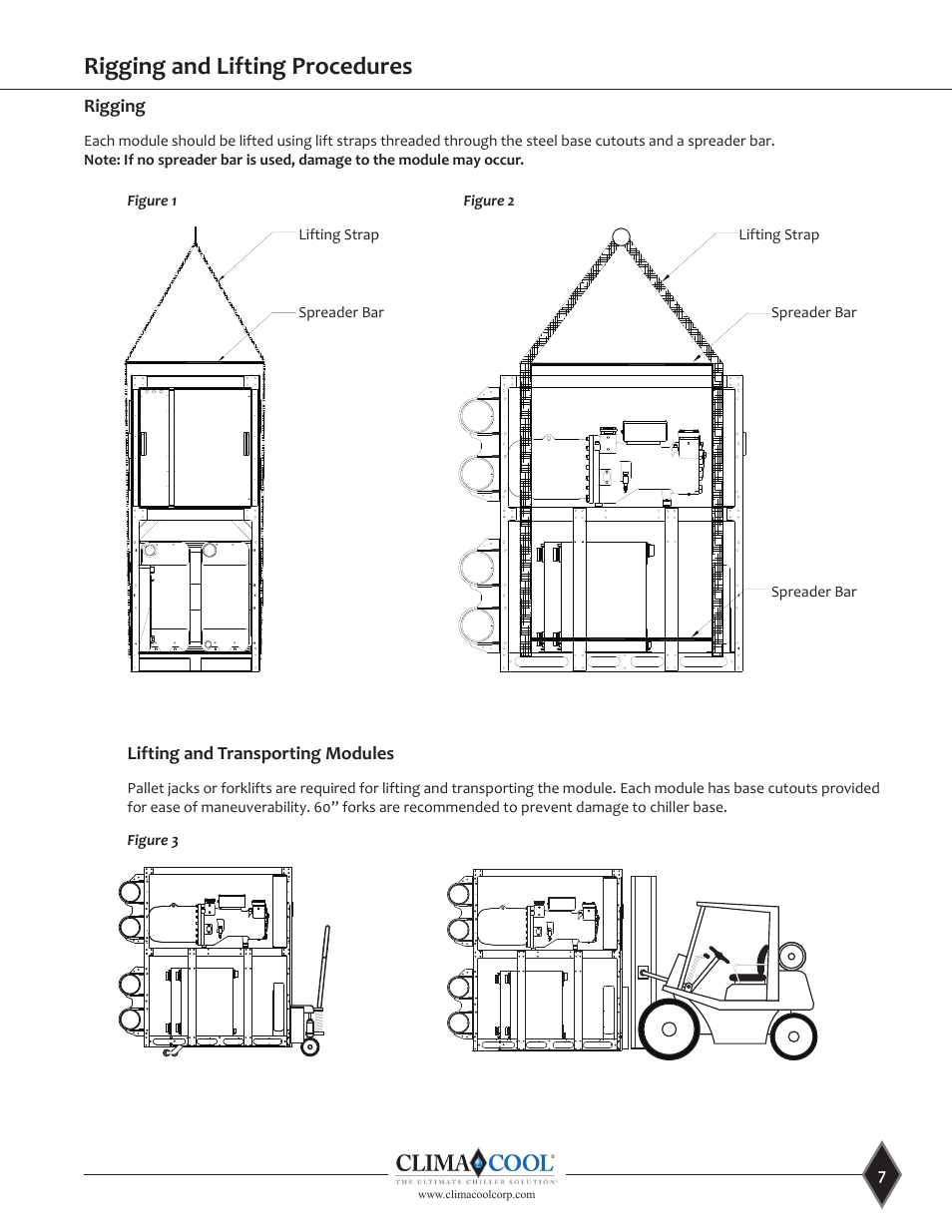 Rigging and lifting procedures | ClimaCool UGW Manual User Manual | Page 9 / 68