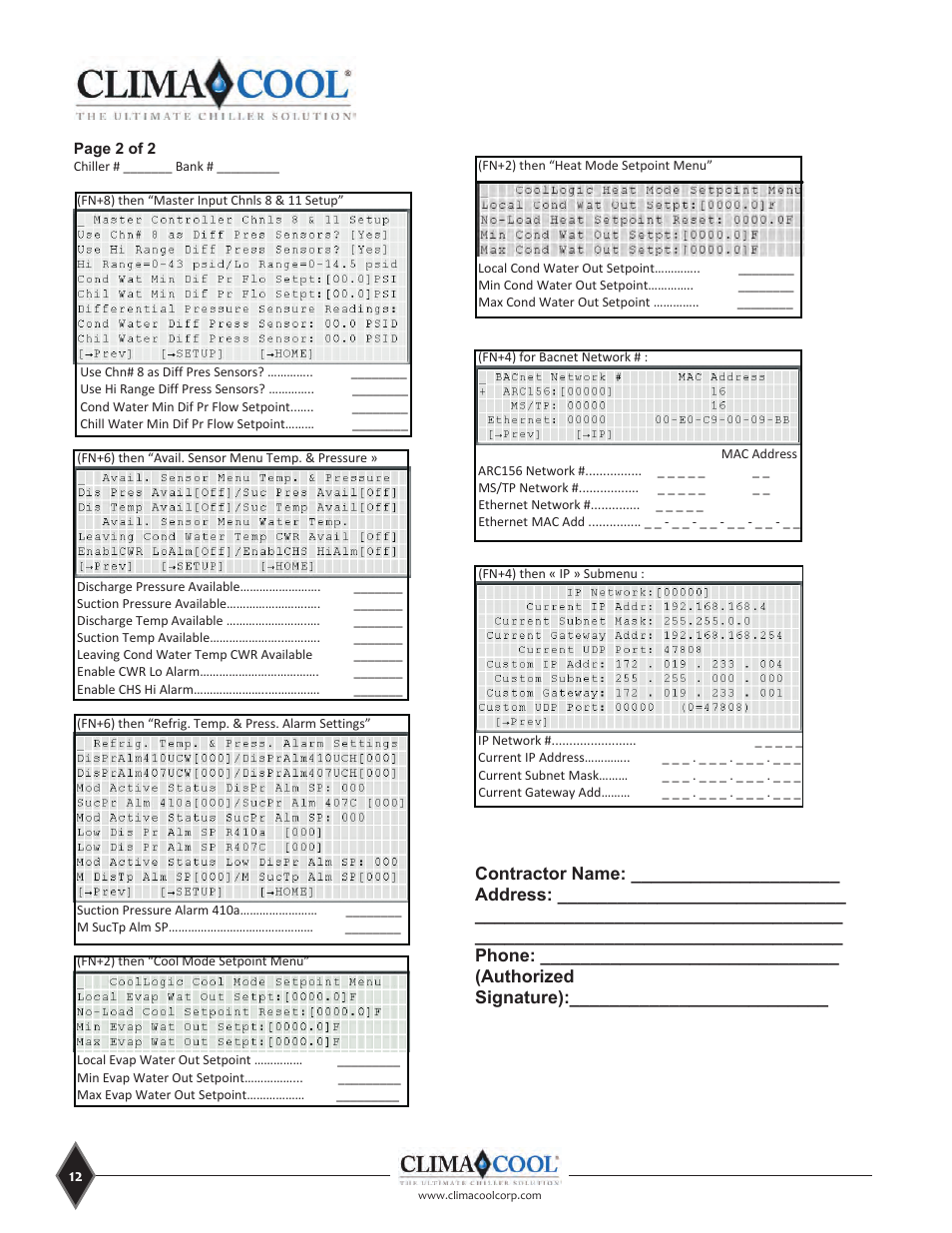 ClimaCool CoolLogic Control System User Manual | Page 12 / 25