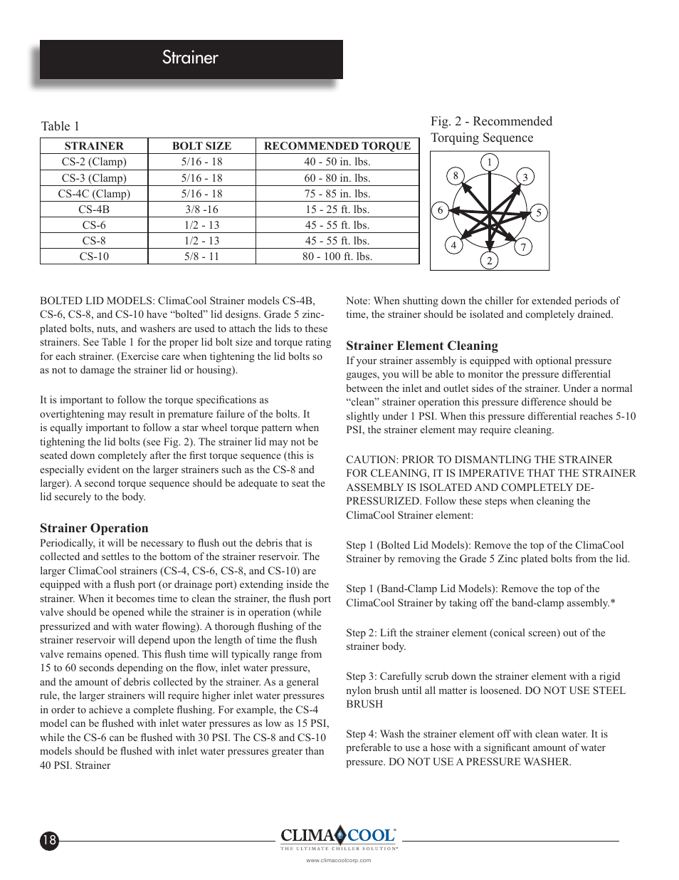Strainer | ClimaCool IOM AR2 SERIES User Manual | Page 20 / 80