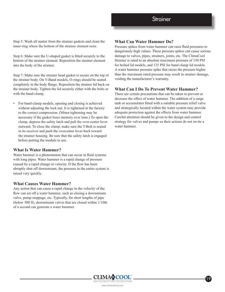 Strainer | ClimaCool IOM AR2 SERIES User Manual | Page 21 / 80