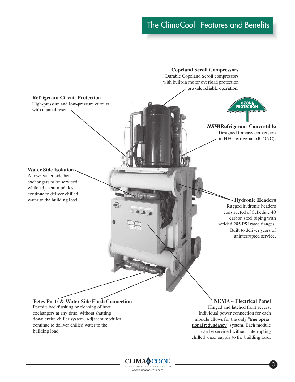 The climacool features and benefits | ClimaCool FLEX SERIES 30, 50, 65 User Manual | Page 5 / 40