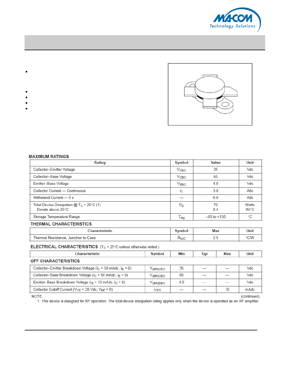 Communication Concepts MRF426 User Manual | 7 pages