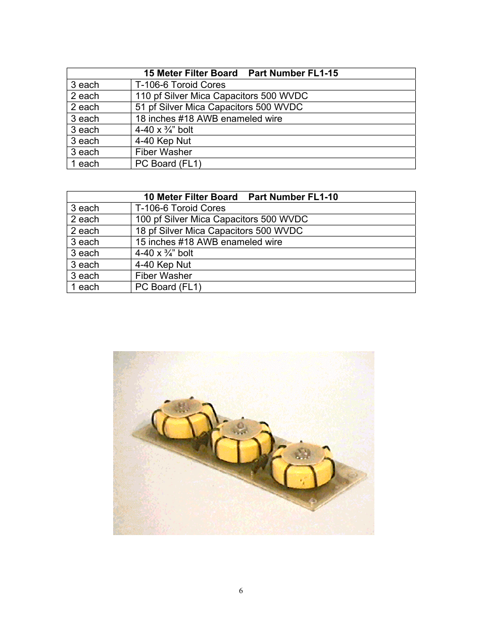 Communication Concepts FL1 Low Pass Filter User Manual | Page 6 / 6