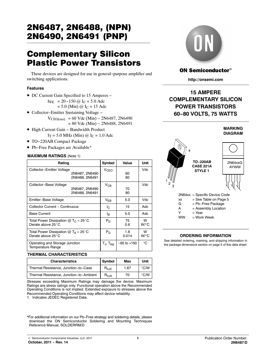 Communication Concepts 2N6488 User Manual | 6 pages