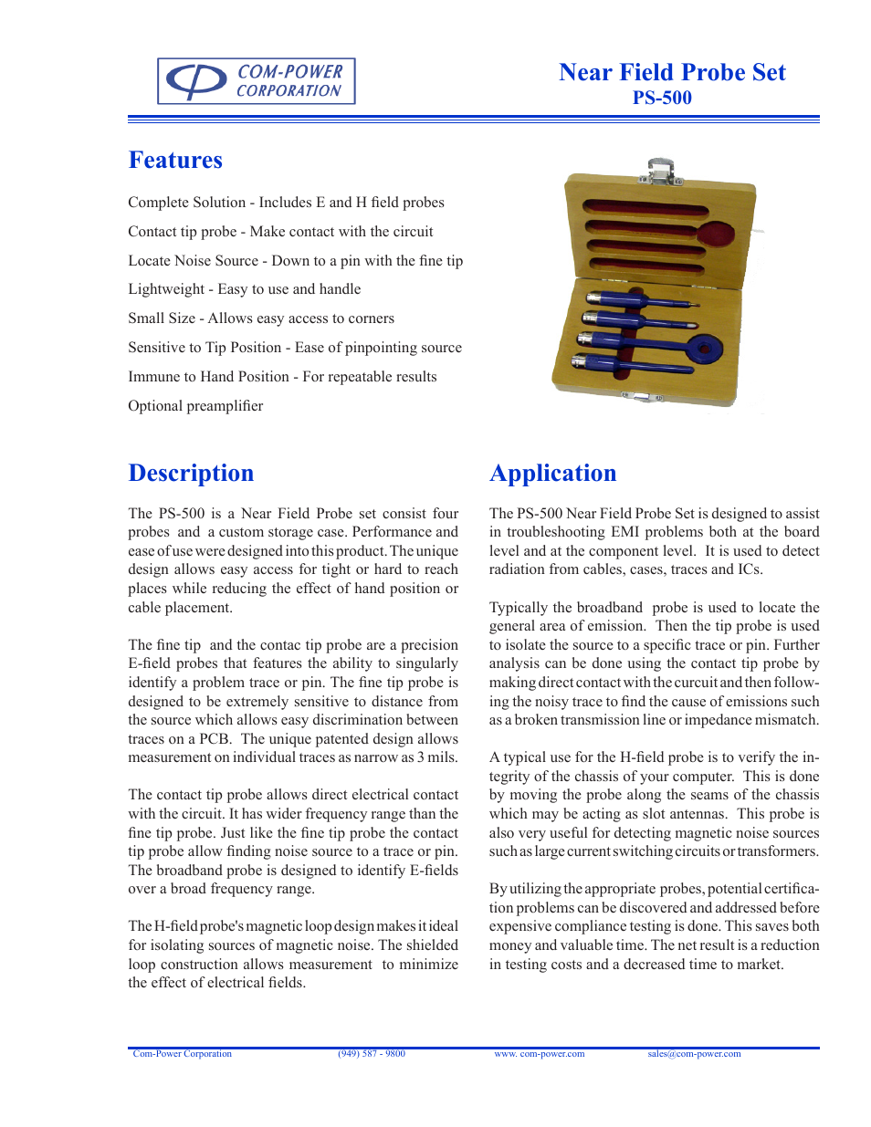 Com-Power PS-500 User Manual | 2 pages
