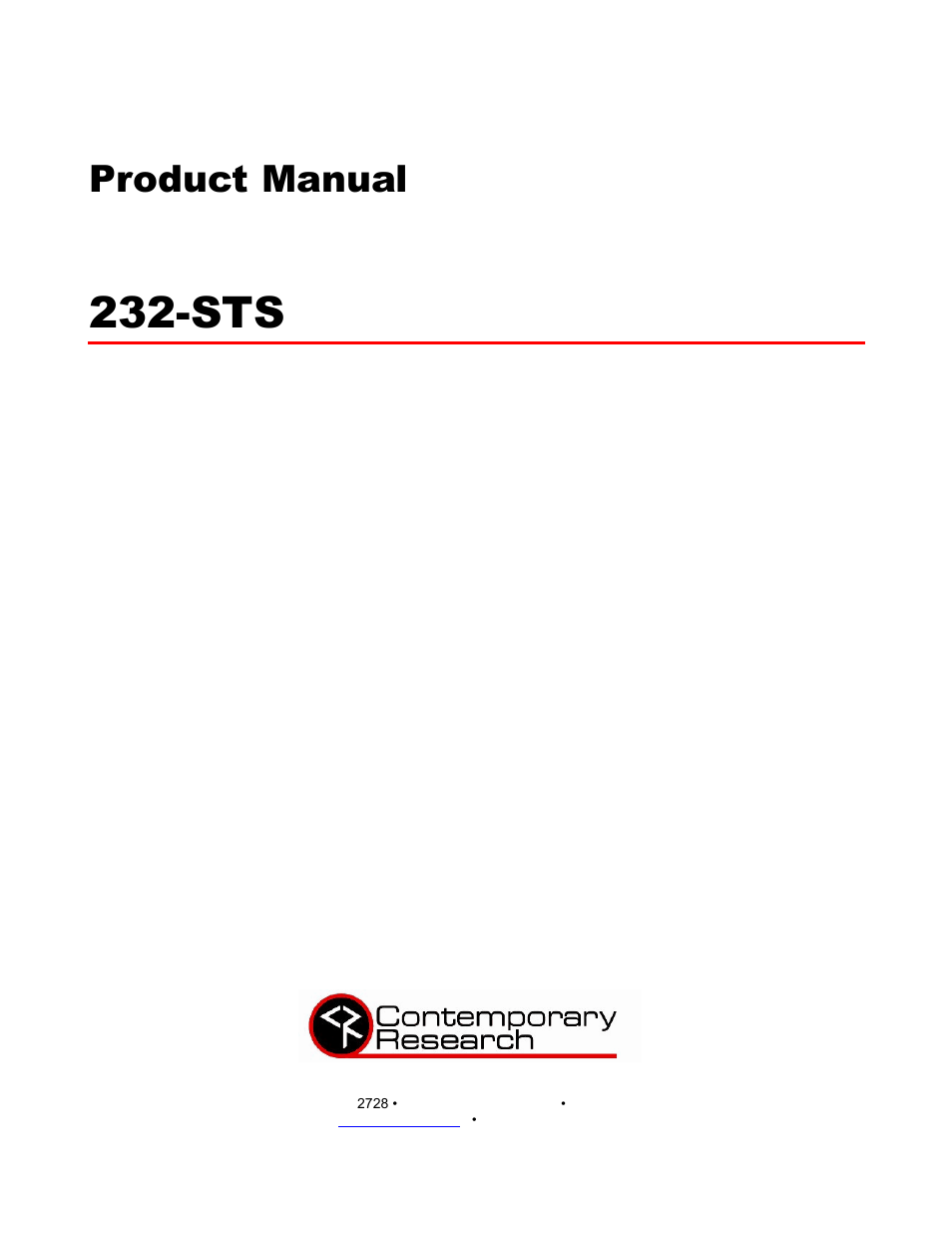 Contemporary Research 232-STS User Manual | 18 pages
