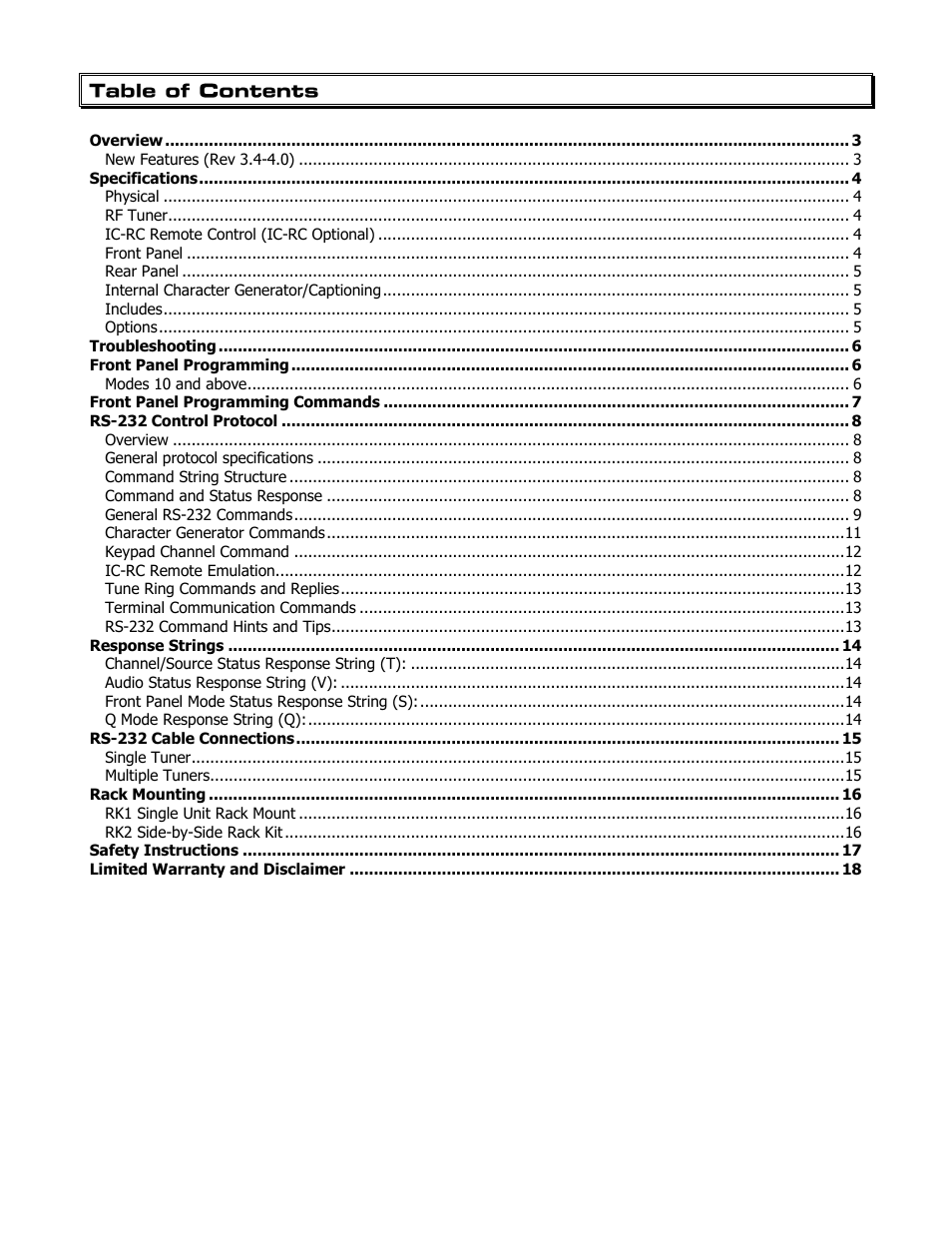 Contemporary Research 232-STS User Manual | Page 2 / 18