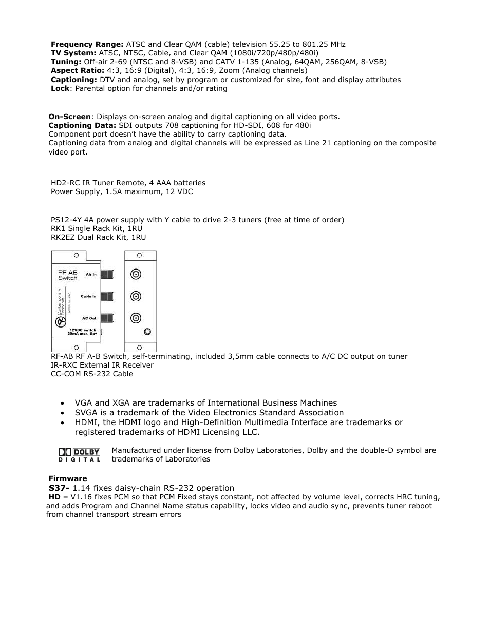 Contemporary Research ATSC+SDI User Manual | Page 5 / 29