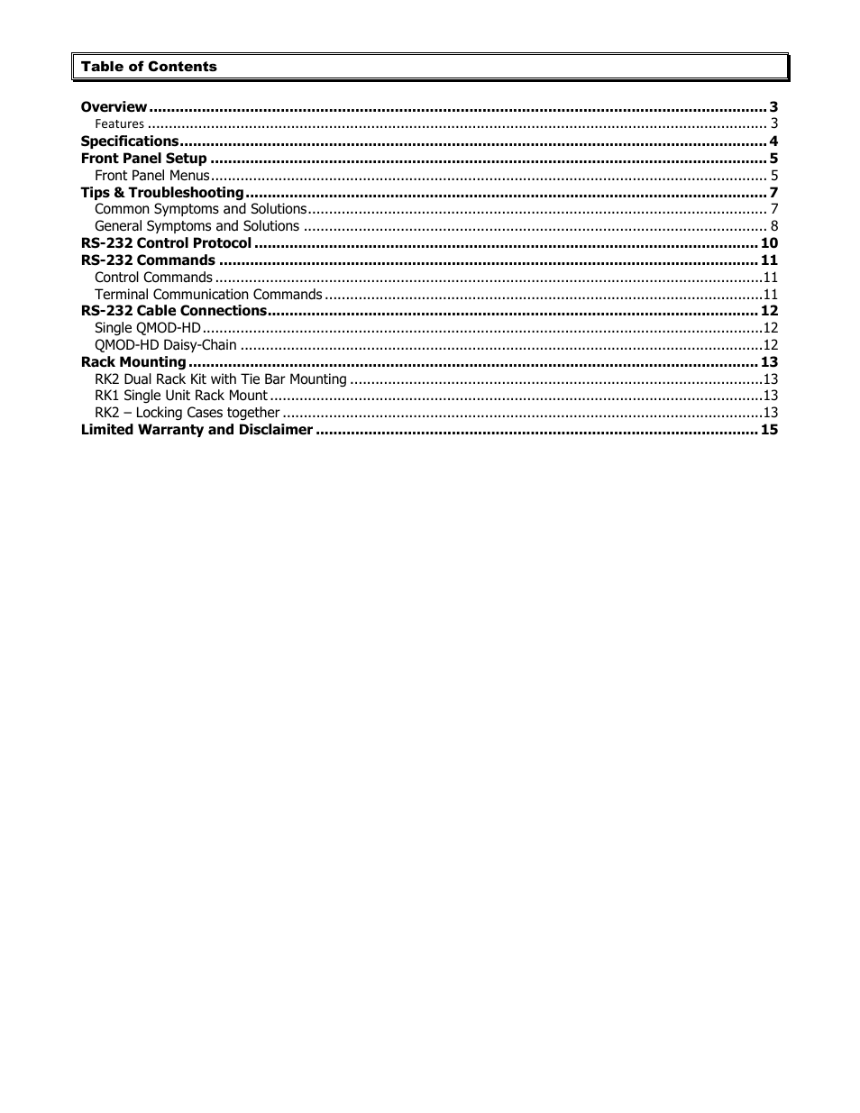 Contemporary Research QMOD-HD Manual User Manual | Page 2 / 15