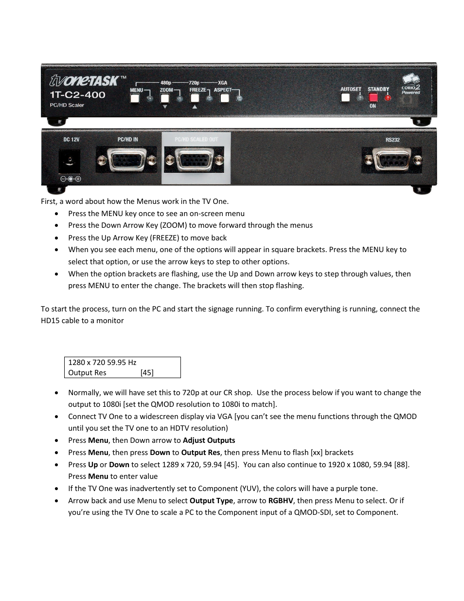 Contemporary Research QMOD-HD TV One Integration User Manual | Page 3 / 5