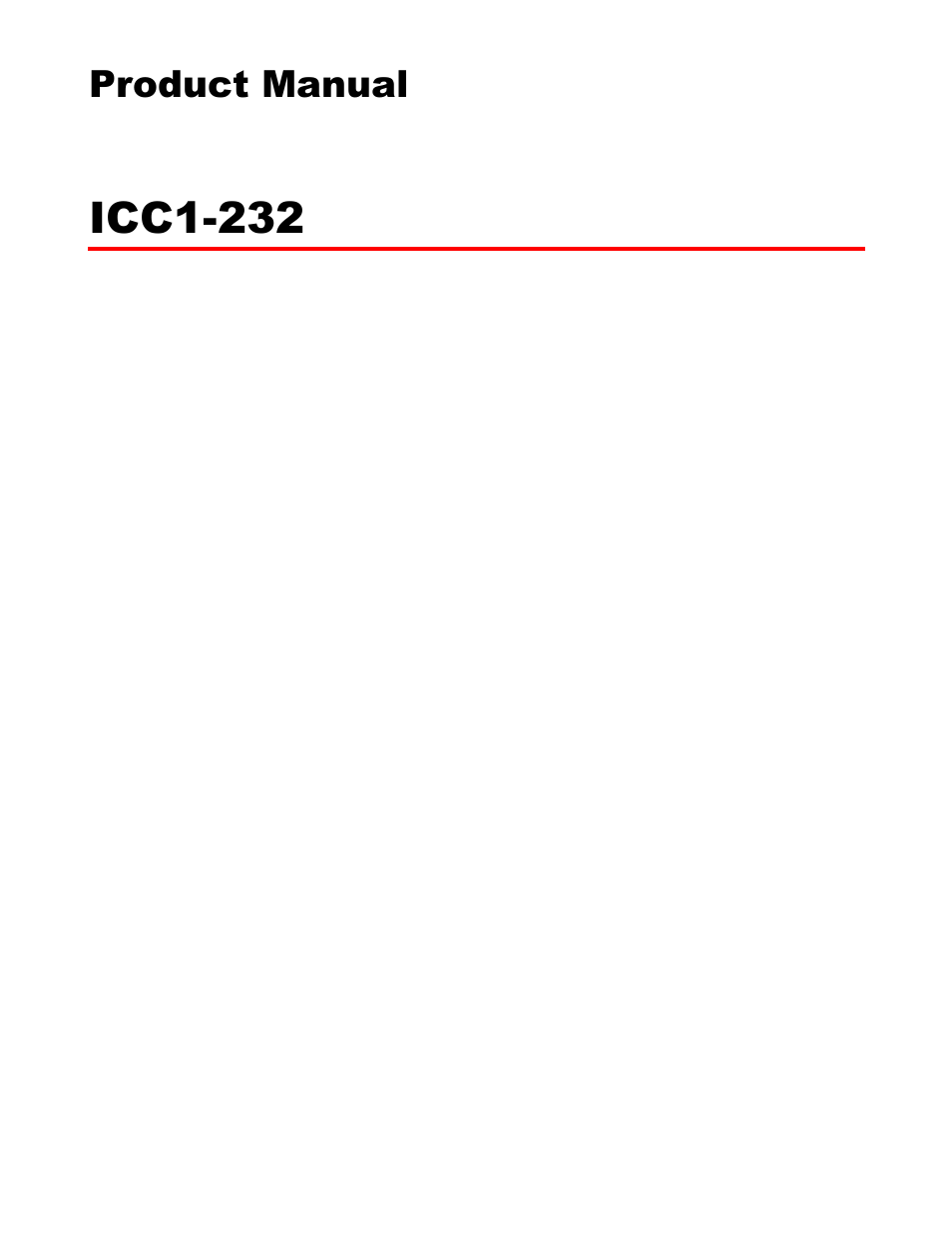 Contemporary Research ICC1-232 RS-232 User Manual | 18 pages