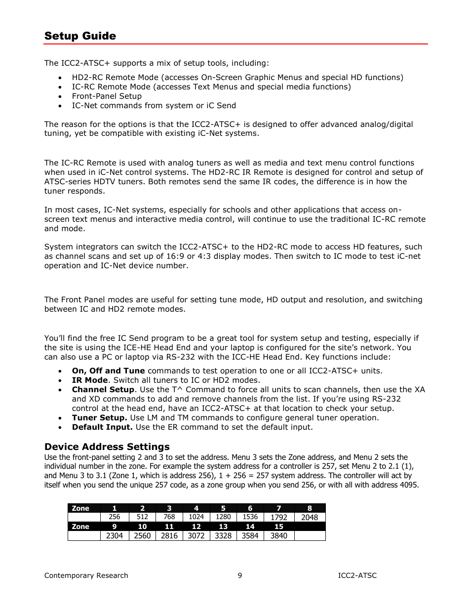 Setup guide | Contemporary Research ICC2-ATSC+ Manual User Manual | Page 9 / 30