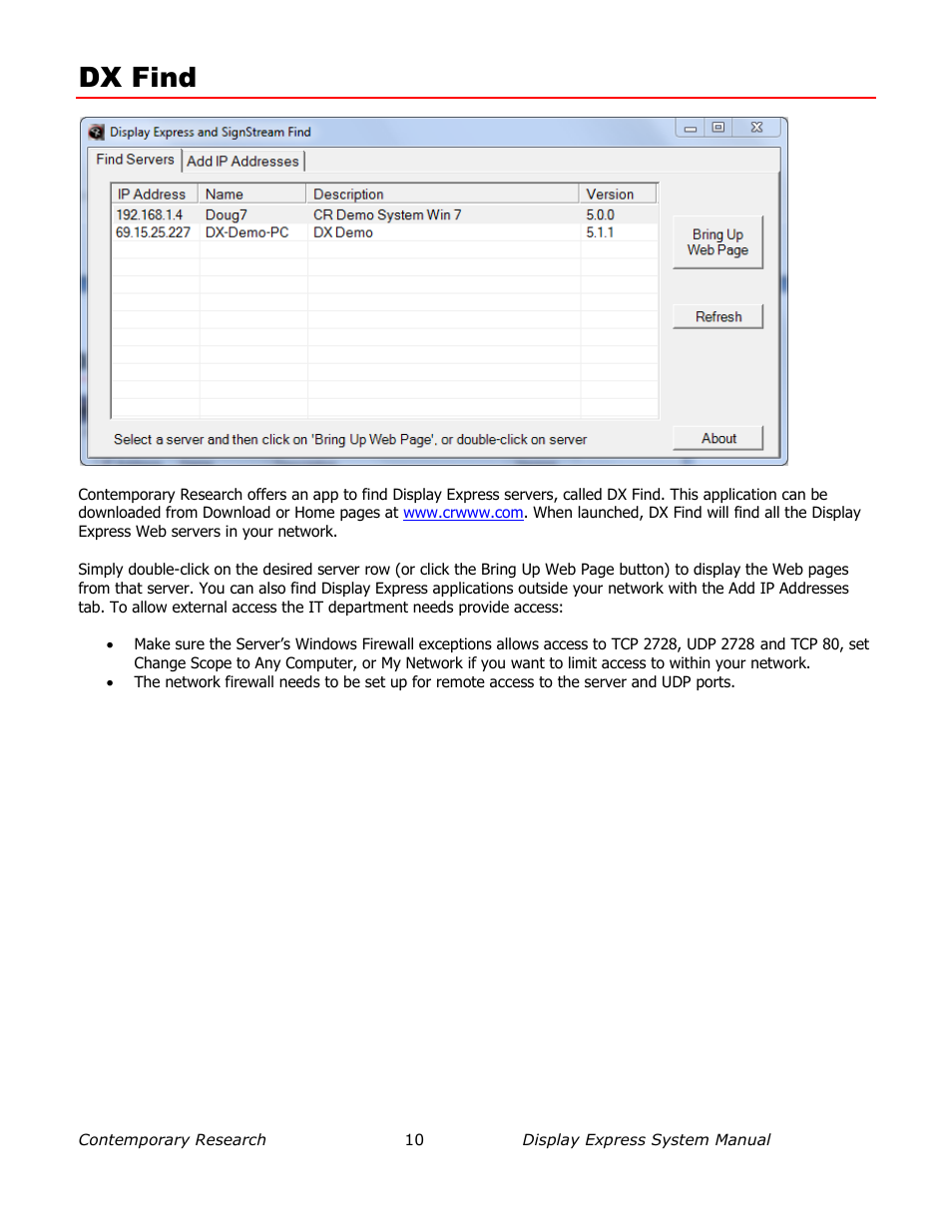 Dx find | Contemporary Research SW-DX Manual User Manual | Page 10 / 36