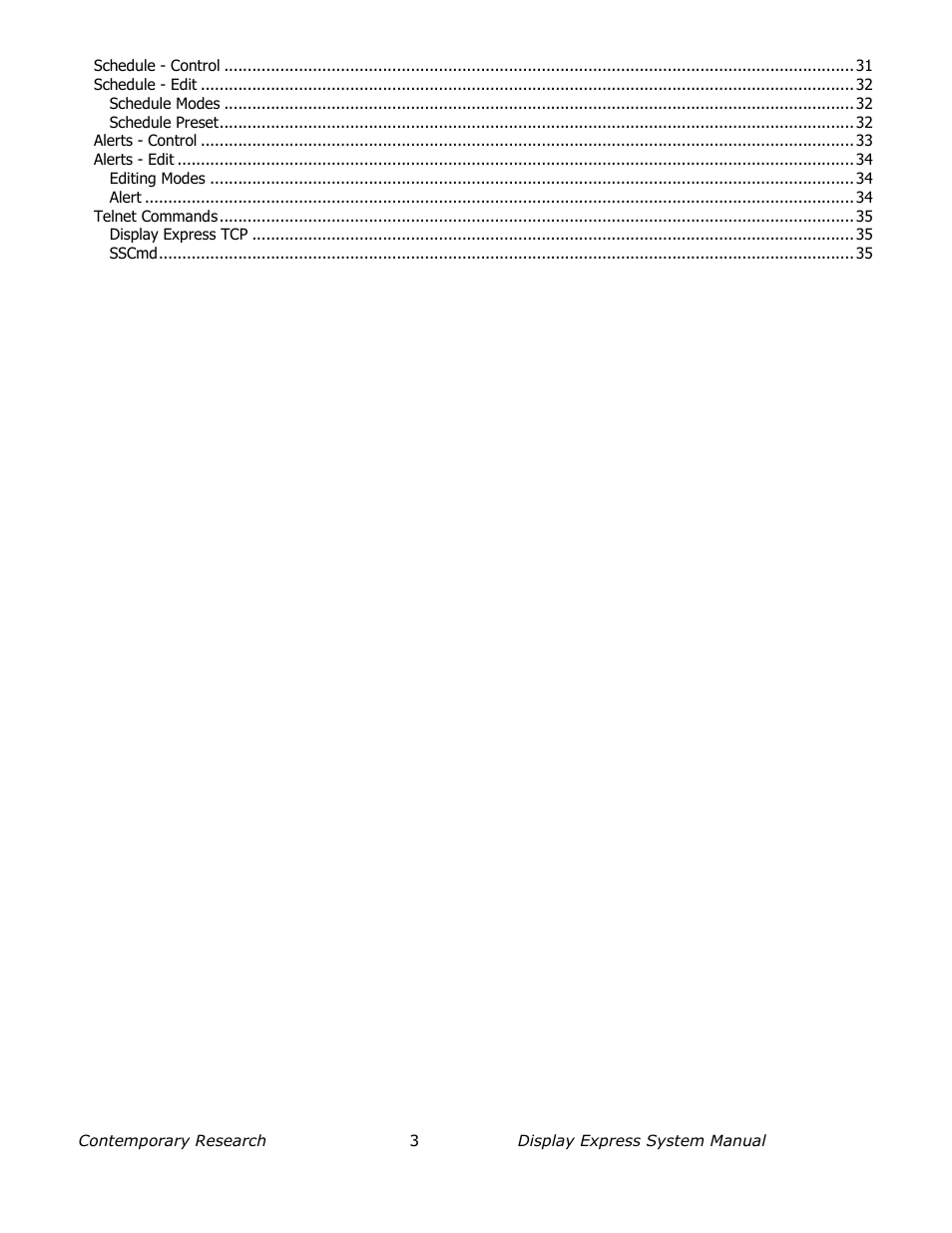 Contemporary Research SW-DX Manual User Manual | Page 3 / 36