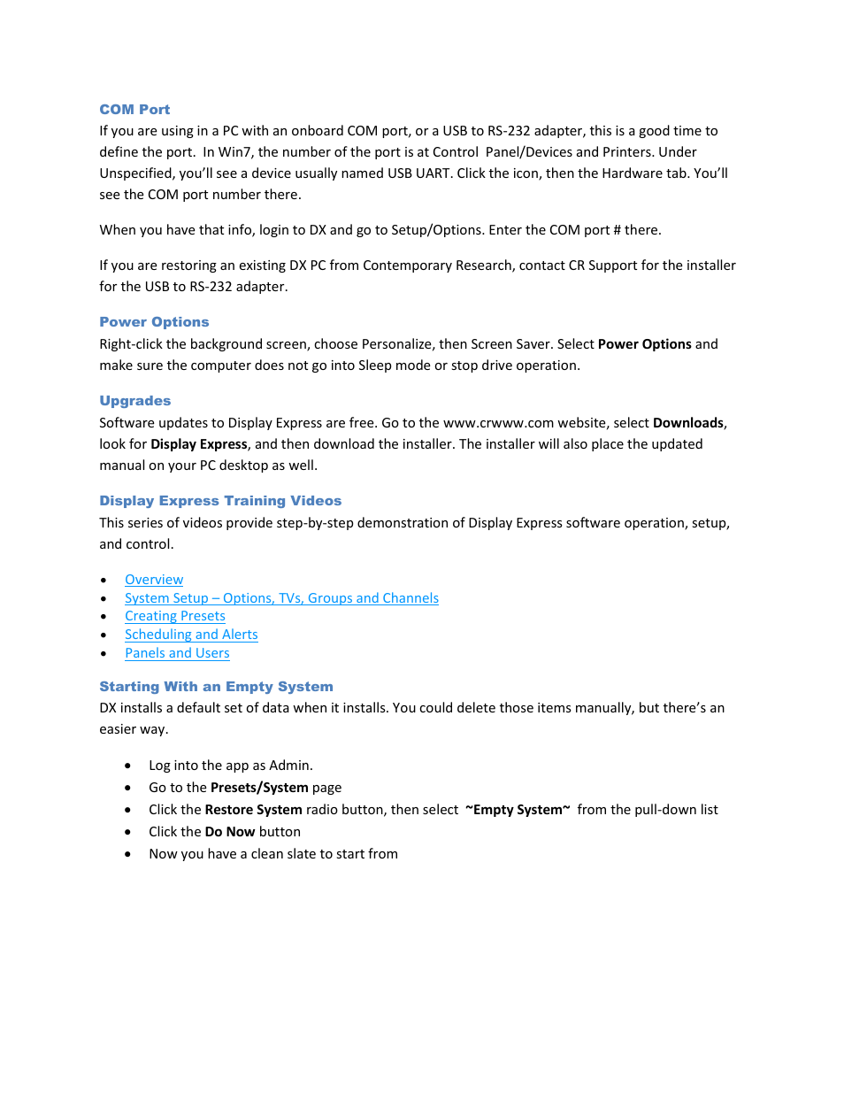 Contemporary Research SW-DX Installation from Memory Stick User Manual | Page 5 / 6