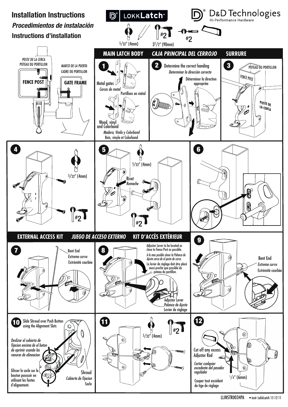 D&D Technologies LokkLatch Regular User Manual | 2 pages