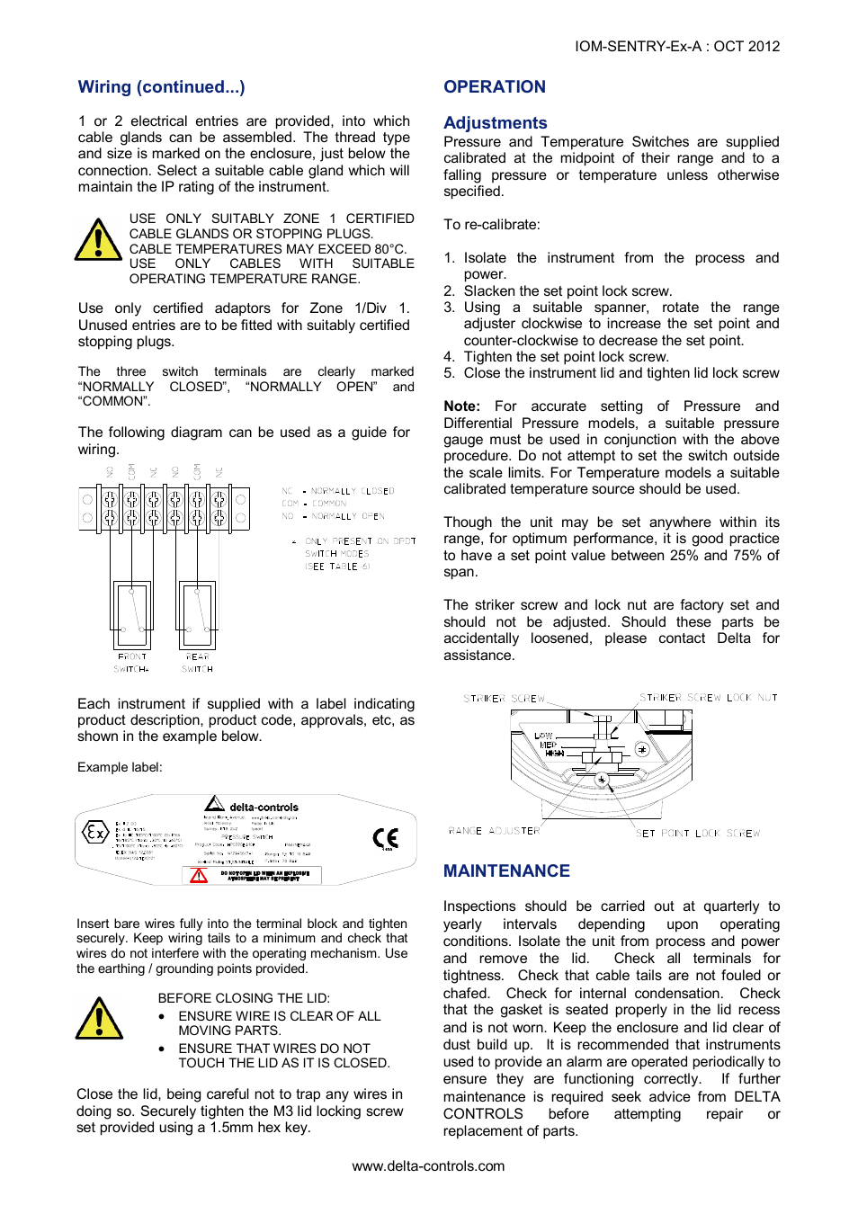 Delta Controls HT01 User Manual | Page 2 / 4