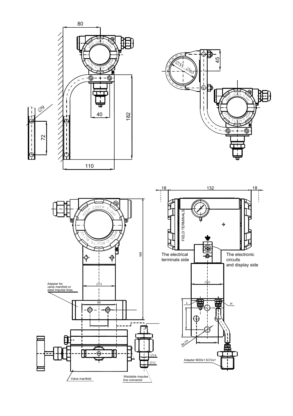 Fastening to a wall fastening on a pipe | Delta Controls DPR-2000 User Manual | Page 48 / 53